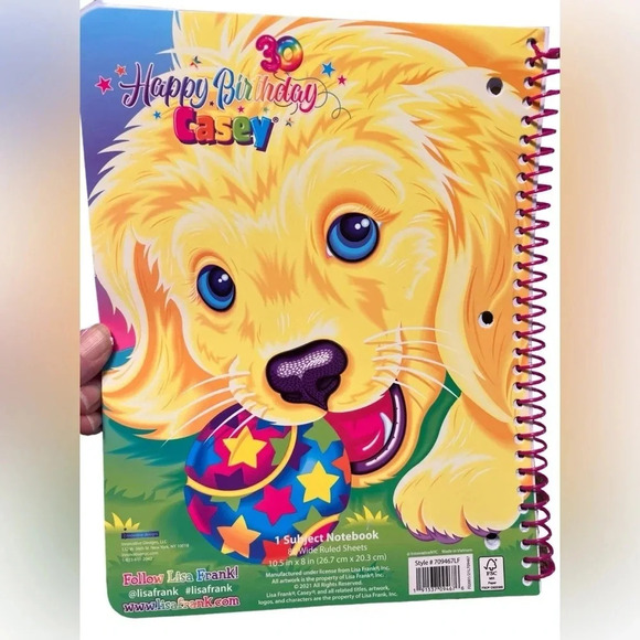 Lisa Frank Happy 30th Birthday Binder Bundle Unicorn Dolphin Puppy Colorful - Picture 7 of 7